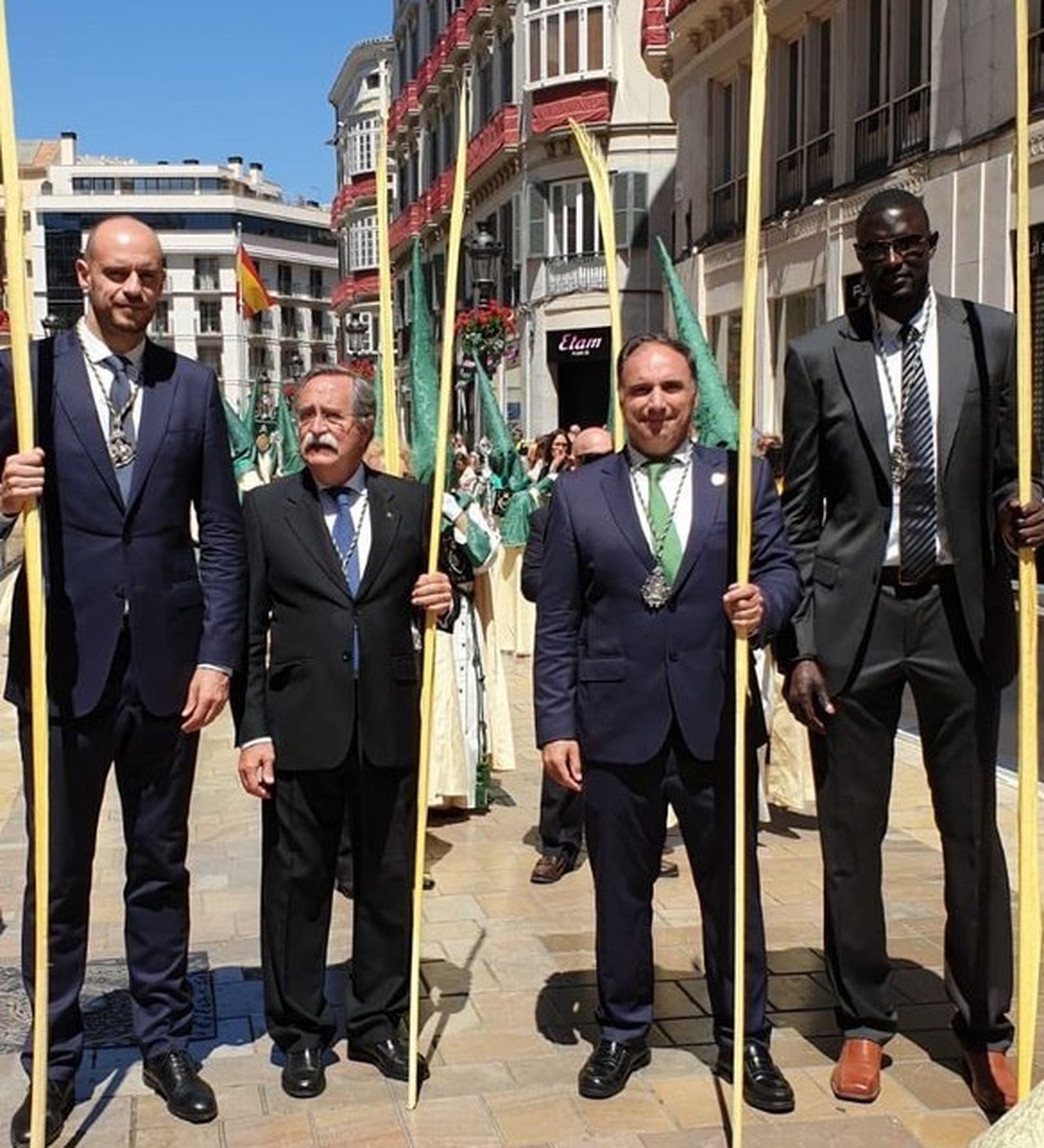 Jiménez, Navarro, Gaspar y Ndong.