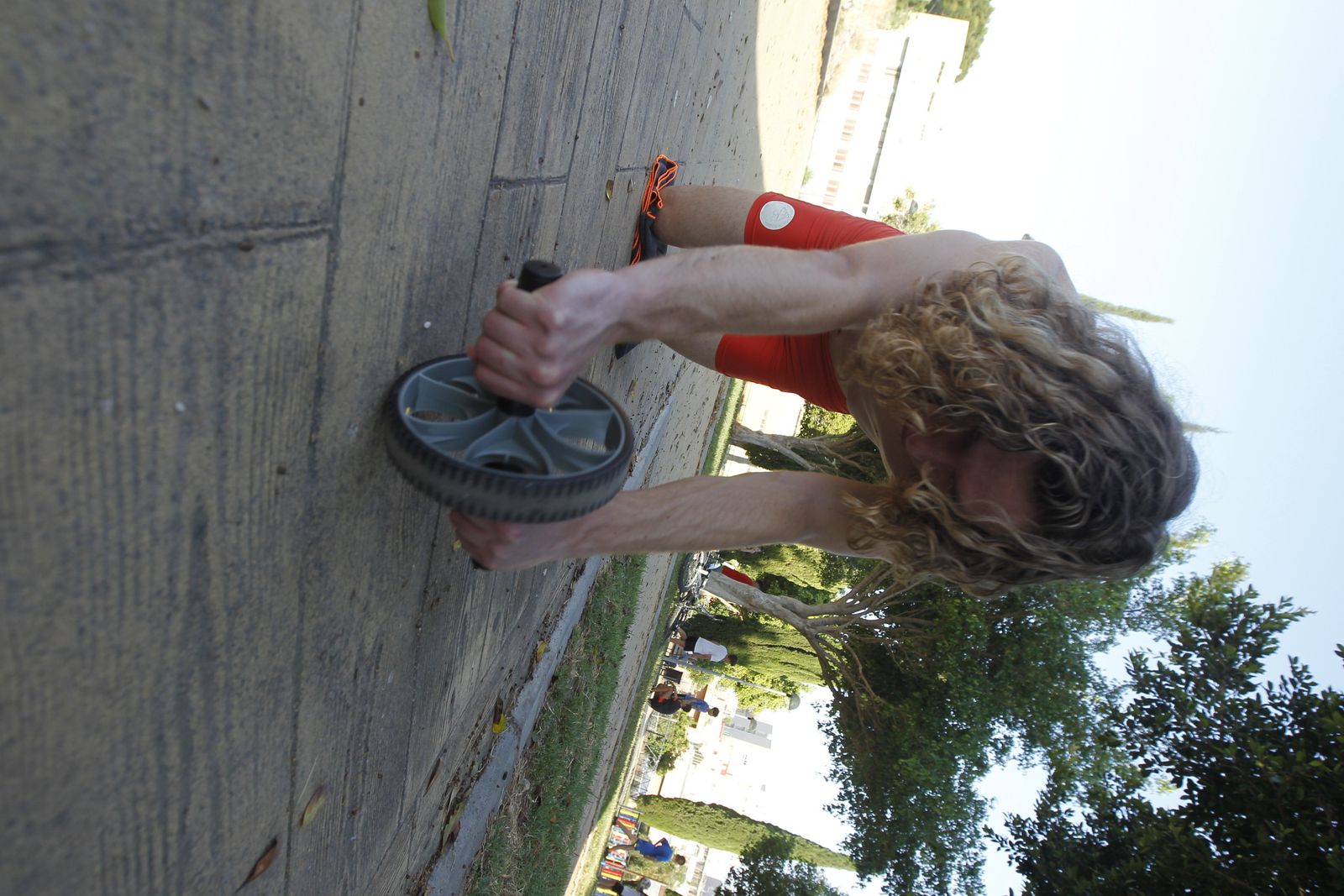 Entrenamiento del CD Atletas de Almería en el parque de Los Molinos