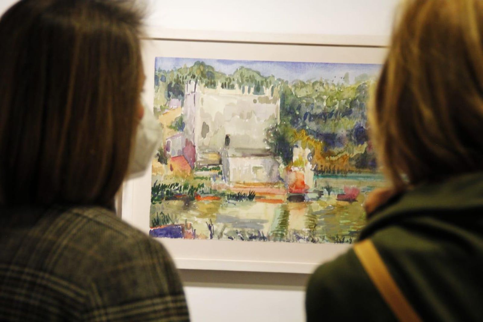 Pintura de la exposición 'Entre Orillas', de Juan José Gómez de la Torre, en el Museo de Alcalá de Guadaíra.