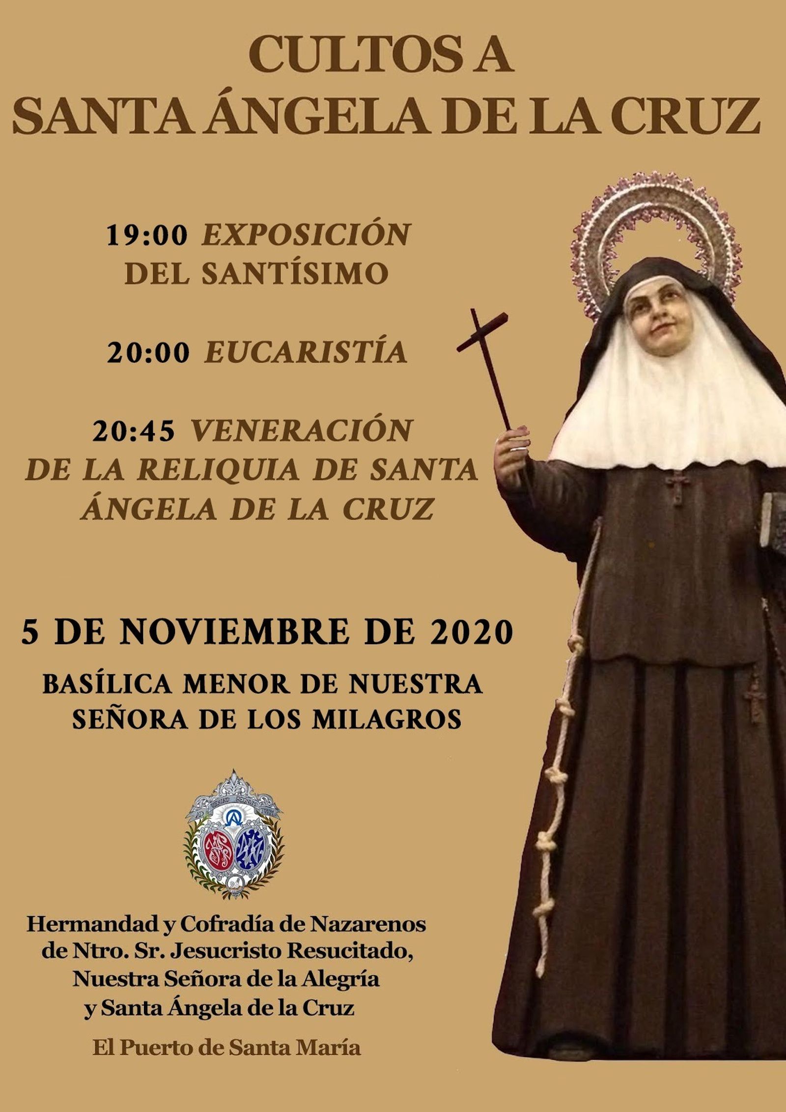 La hermandad organiza este jueves los cultos en honor a su titular.