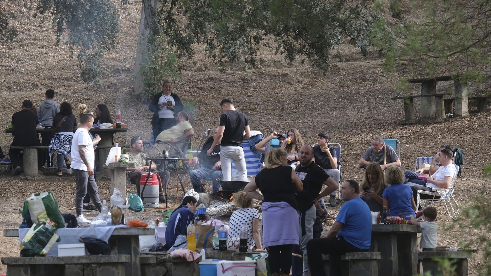 Varias familias celebran el día en Los Villares.