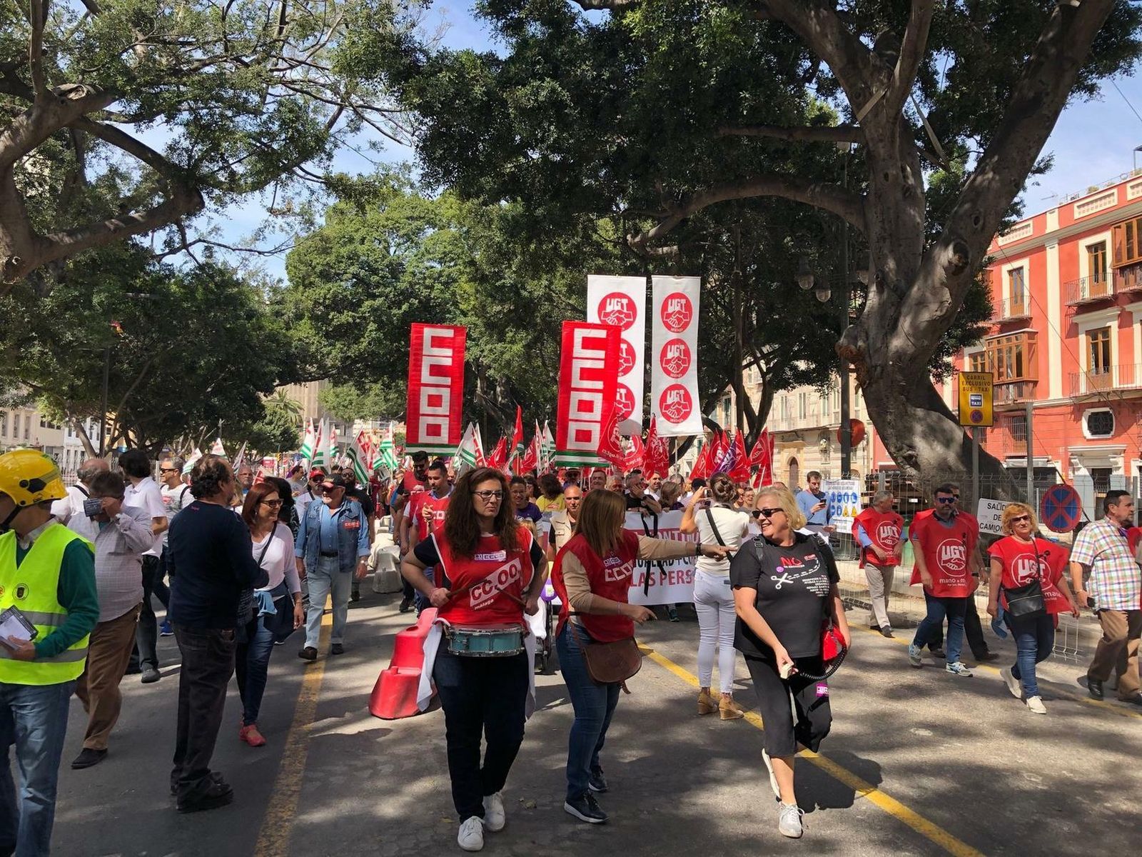 Las mejores fotografías de la manifestación del 1 de mayo en Málaga