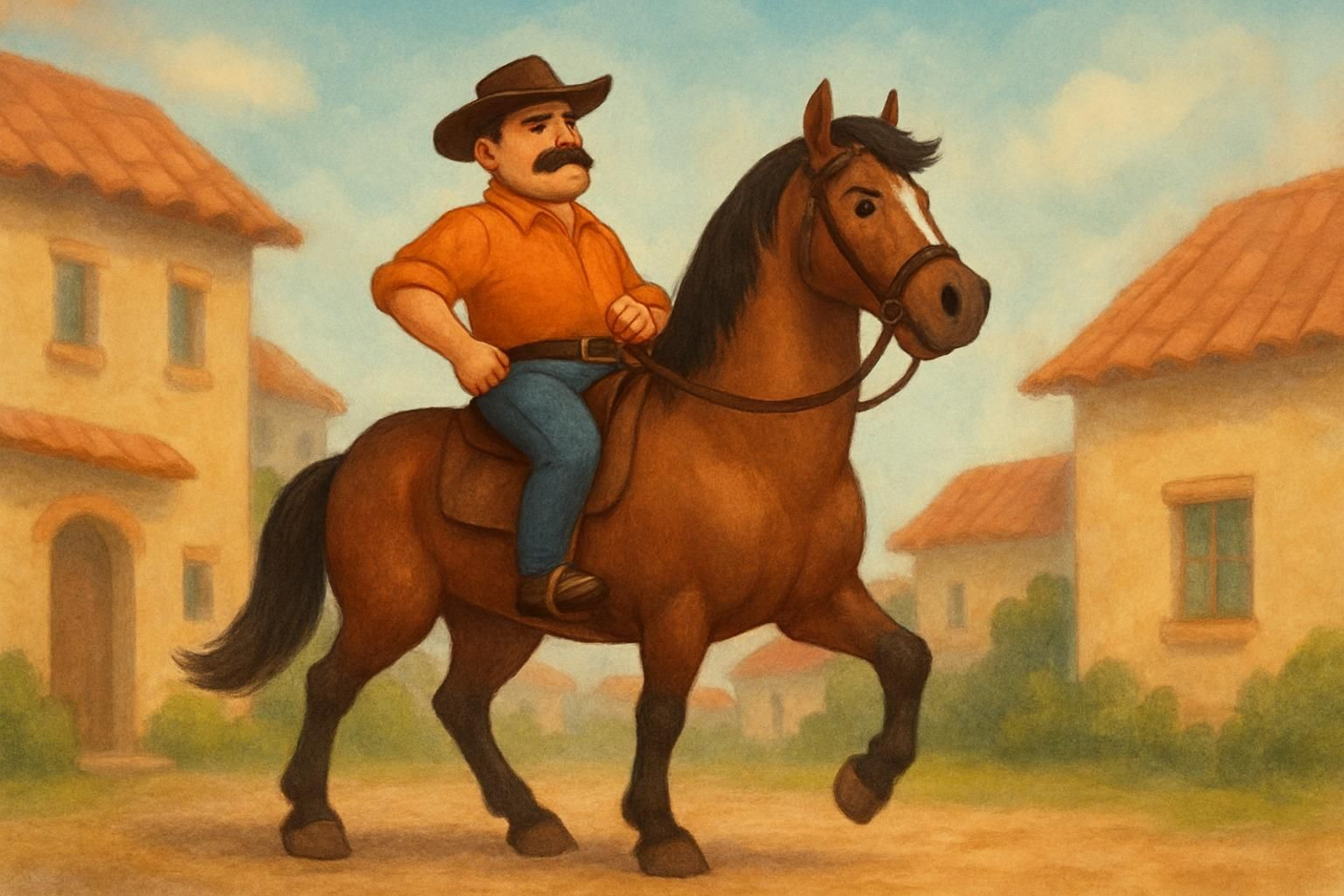 Ilustración de 'El caballo feliz'