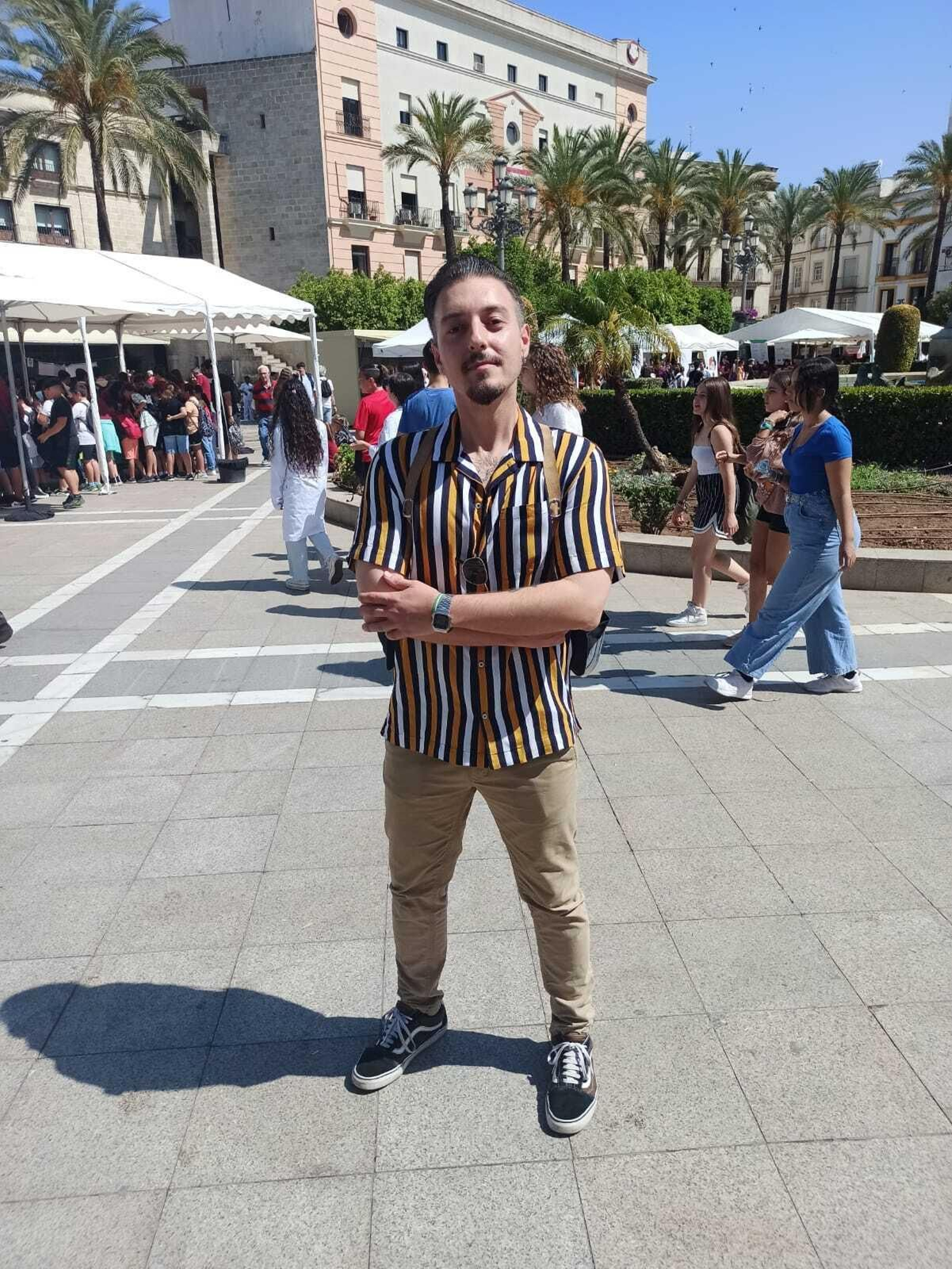 Álvaro Carmona, en la Feria de la Ciencia de Jerez.