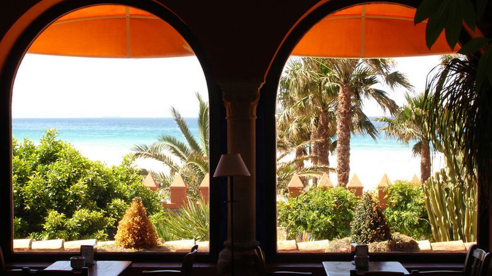 Vistas desde la cafetería del Hotel Dos Mares.