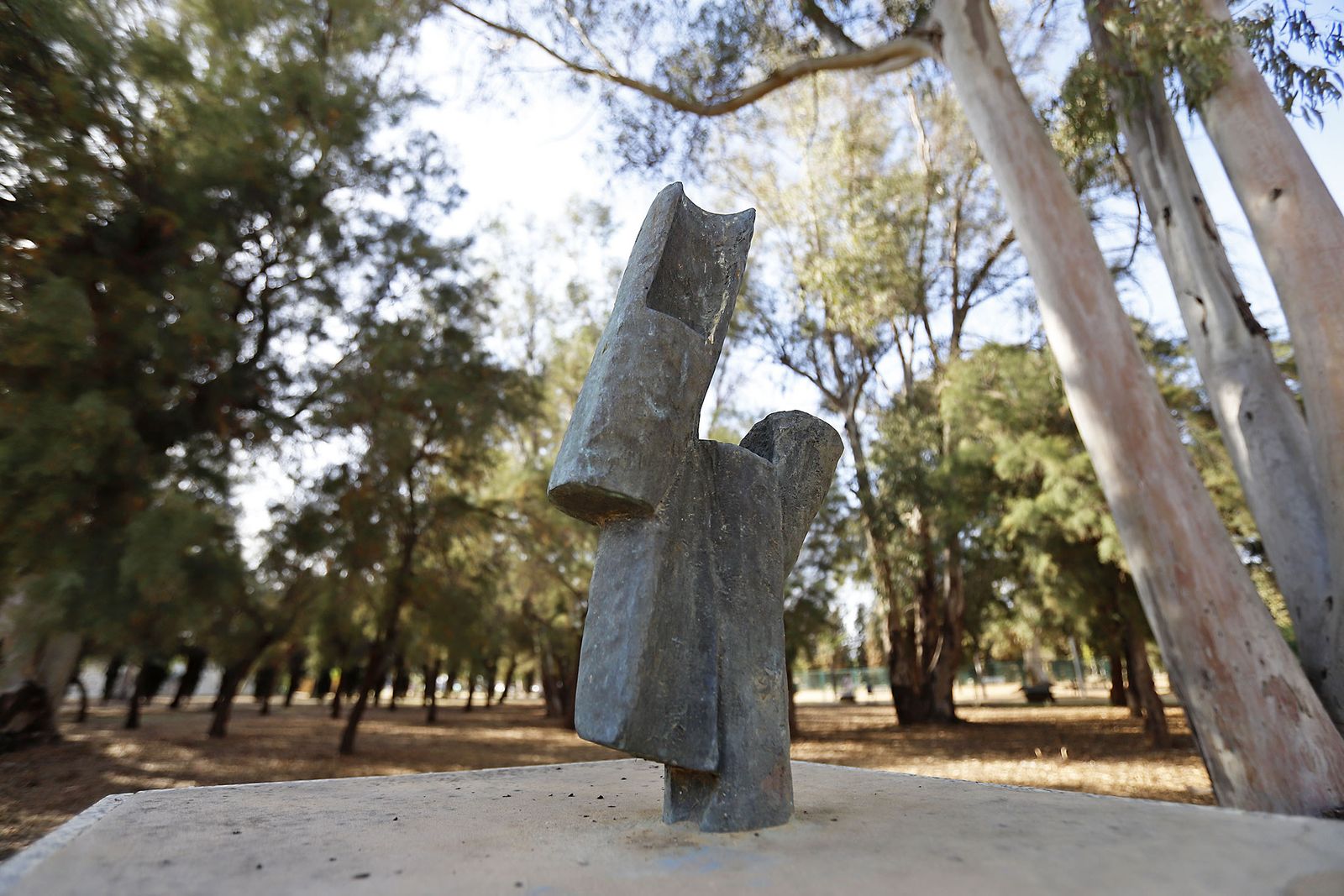 Imágenes del actual estado de las esculturas del museo al aire libre de Huelva