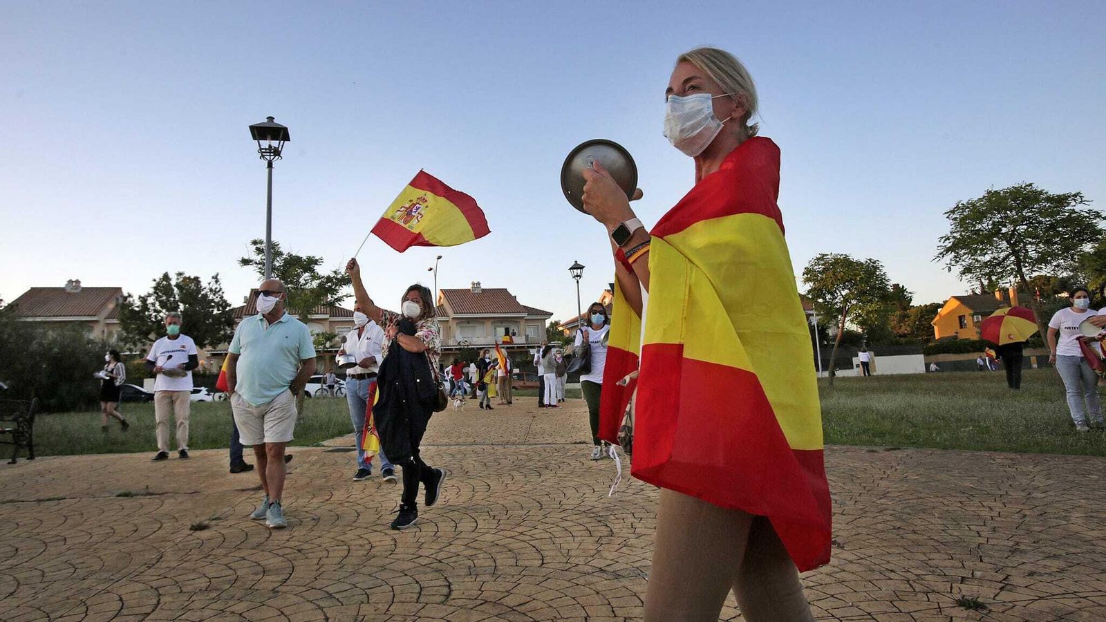 Una de las manifestantes, durante la protesta.