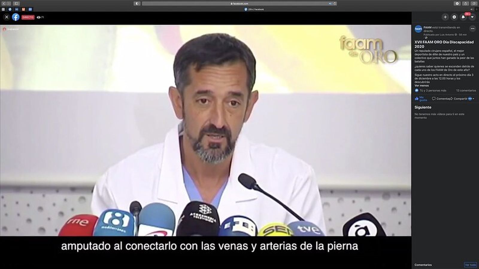 El doctor Pedro Cavadas