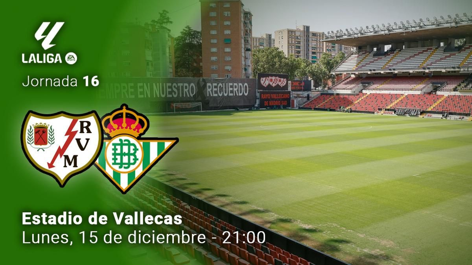 Cartel del encuentro Rayo Vallecano-Betis.