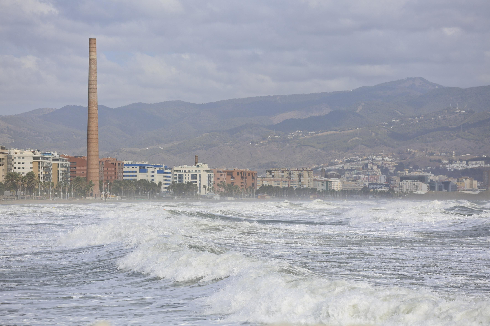 Fotos del temporal de levante en la costa de Málaga