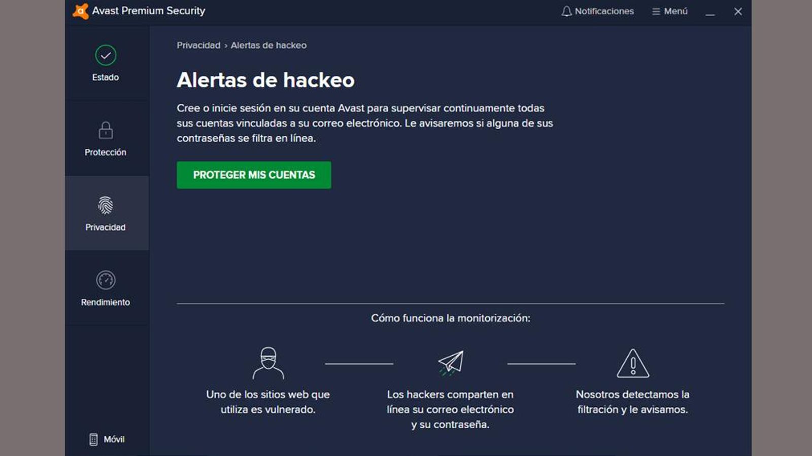 Imágenes del antivirus Avast Premium Security