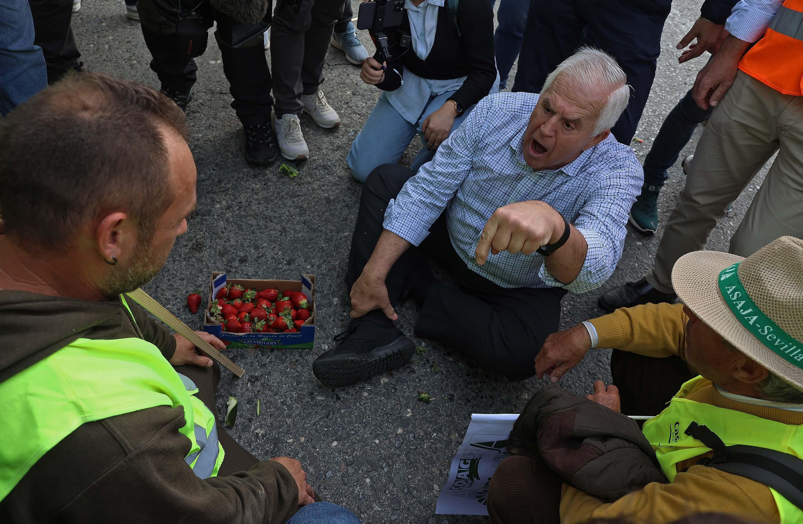 Imágenes de las protestas de los agricultores en Algeciras