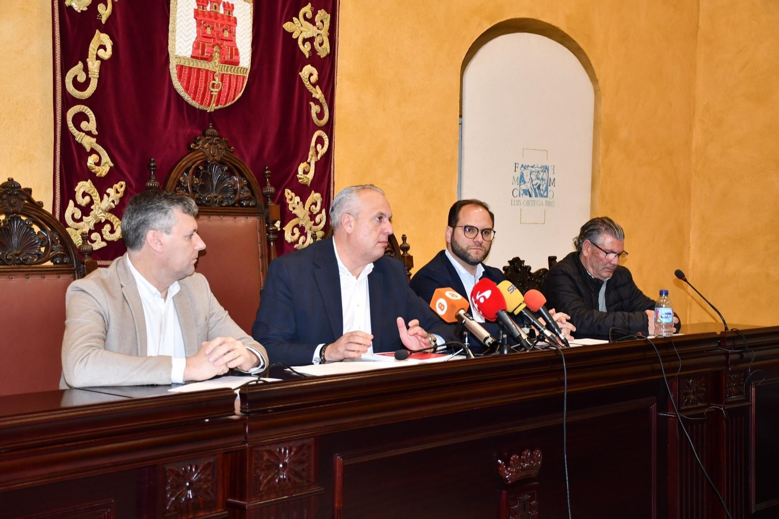 Francisco Gómez, Juan Carlos Ruiz Boix, Adrián Vaca y Jesús Fernández, este martes.