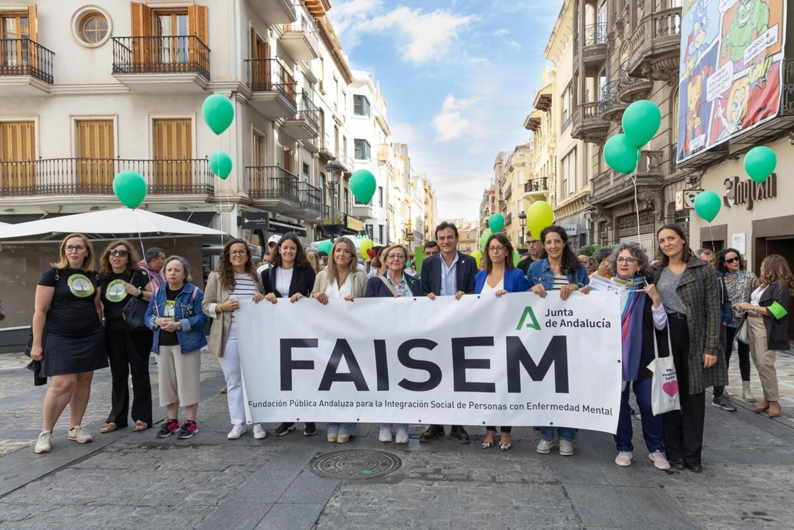 Marcha organizada con motivo del Día Mundial de la Salud Mental, en imágenes
