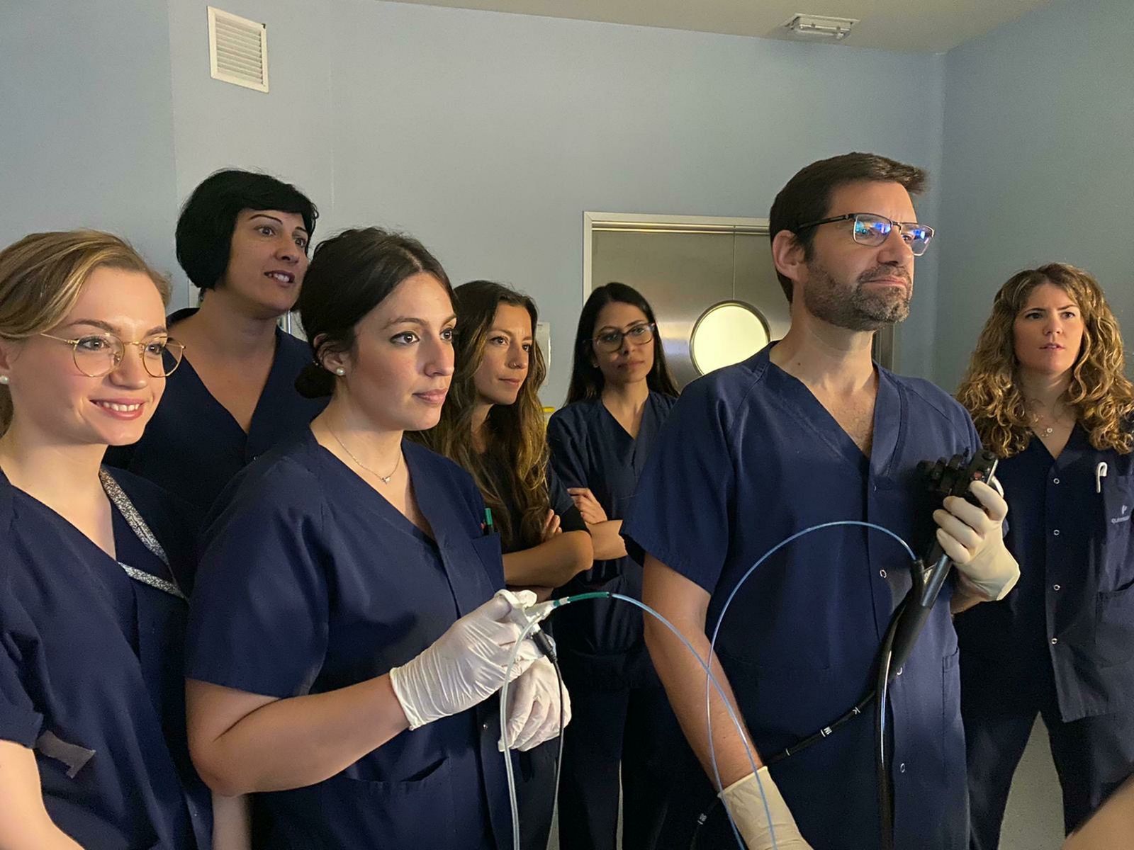 Asistentes al curso en el Hospital Quirónsalud Málaga.
