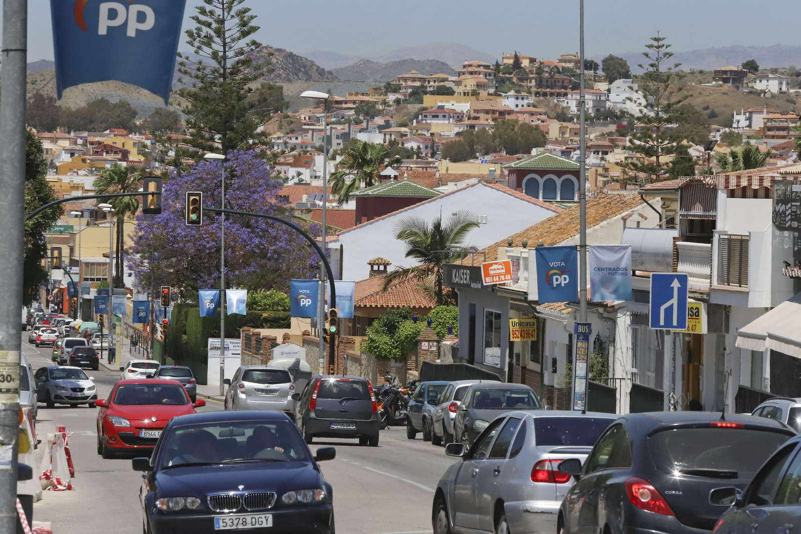 La avenida Lope de Rueda, la arteria principal del Puerto de la Torre.