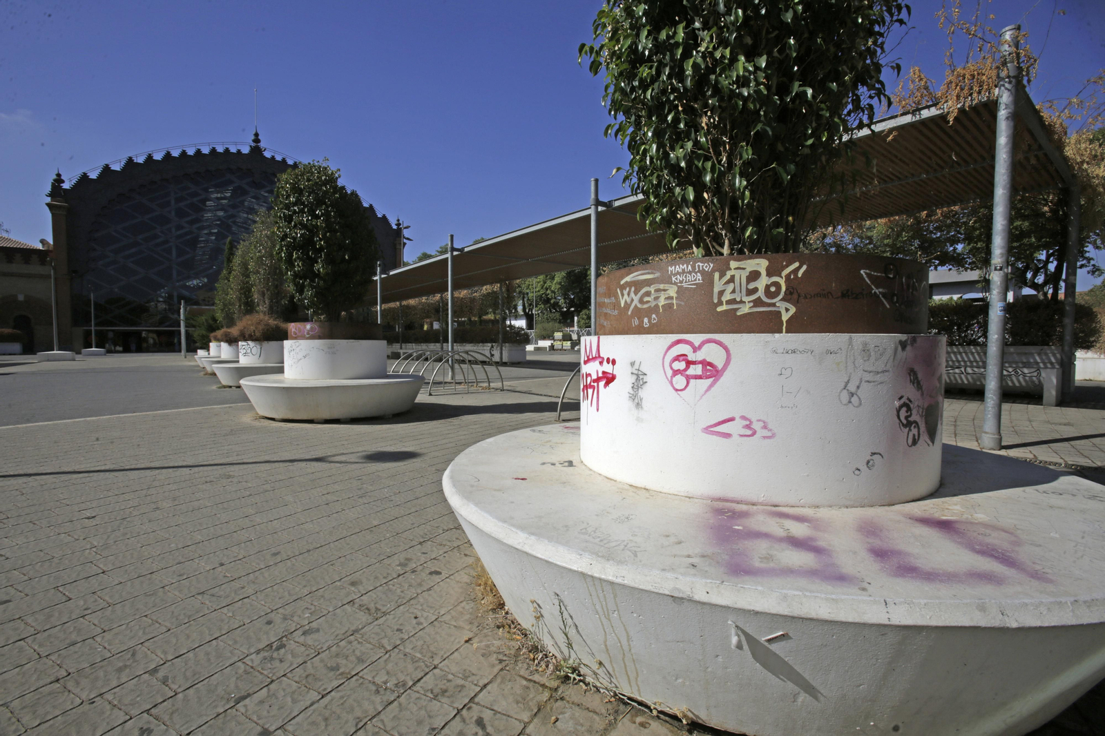 Abandono y mal estado de la plaza entre Mercadona y Plaza de Armas