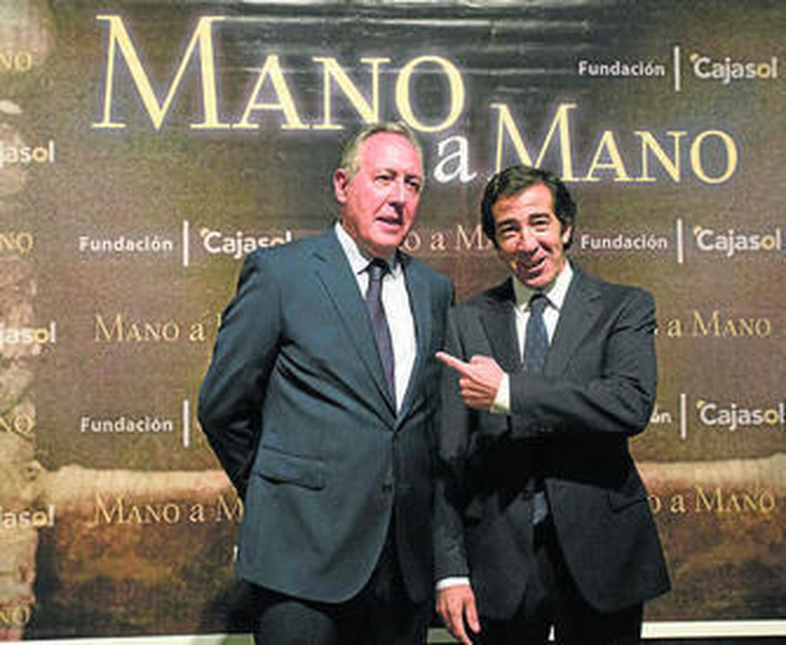 Federico Arnás y Juan Mora, antes del comienzo del encuentro.