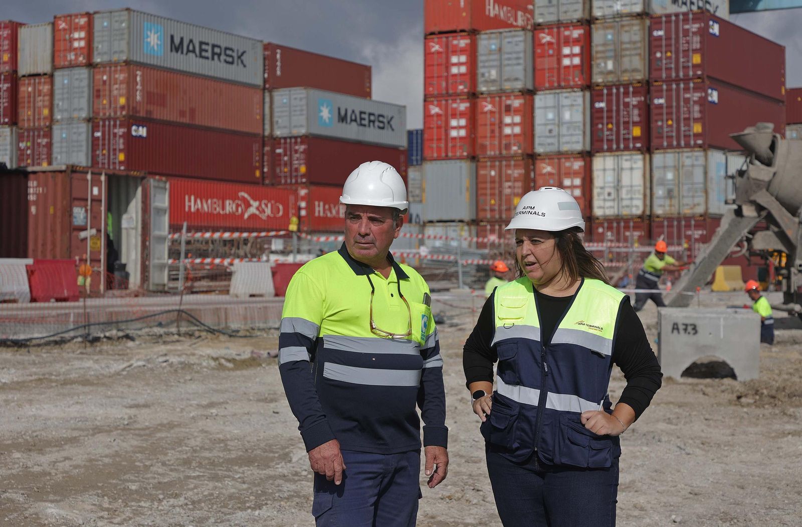 Fotos del proyecto de asfaltado de APM Terminals Algeciras.