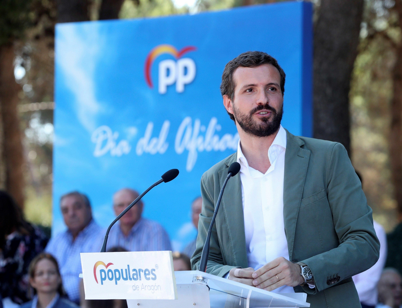 Pablo Casado, en un acto en Zaragoza.