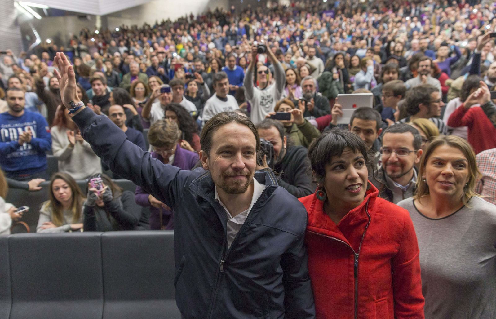 Pablo Iglesias y Teresa Rodríguez.
