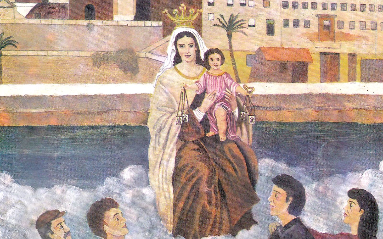 Detalle del cartel de las Fiestas de julio de 1993 de la Hermandad Virgen del Carmen