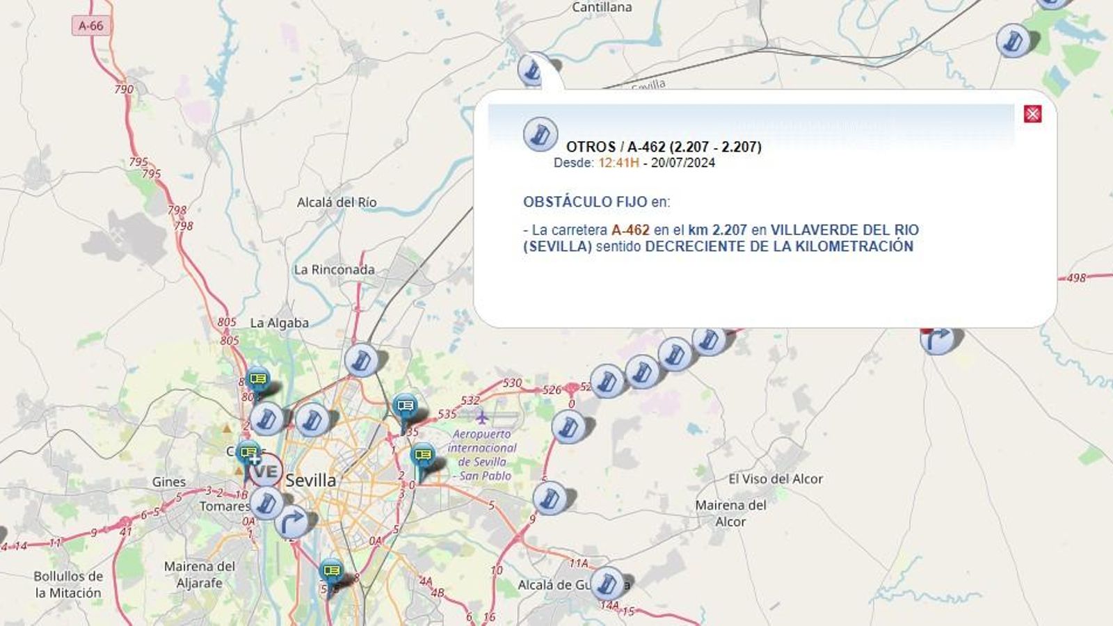 Ubicación del accidente