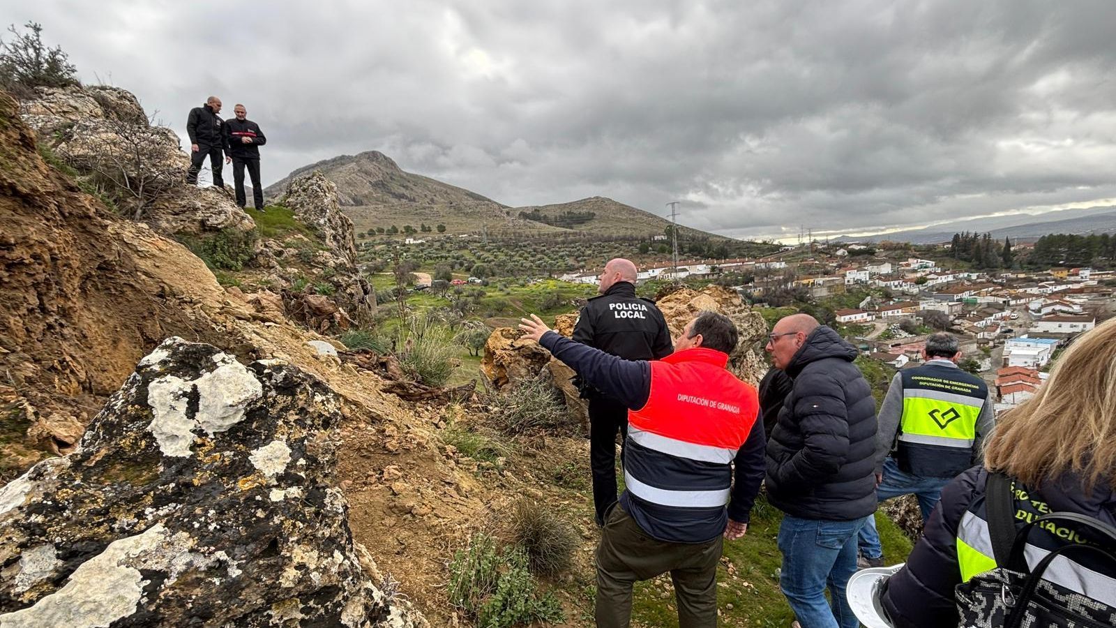 Evaluación técnica sobre la ladera afectada por desprendimientos en Pinos Puente