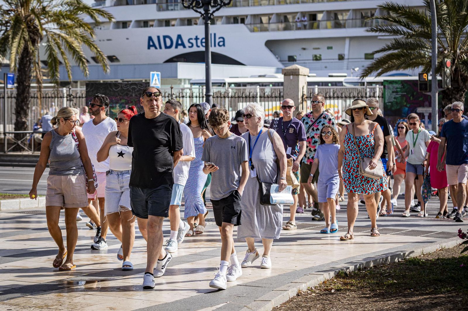 Cruceros y cruceristas, este miércoles, en Cádiz