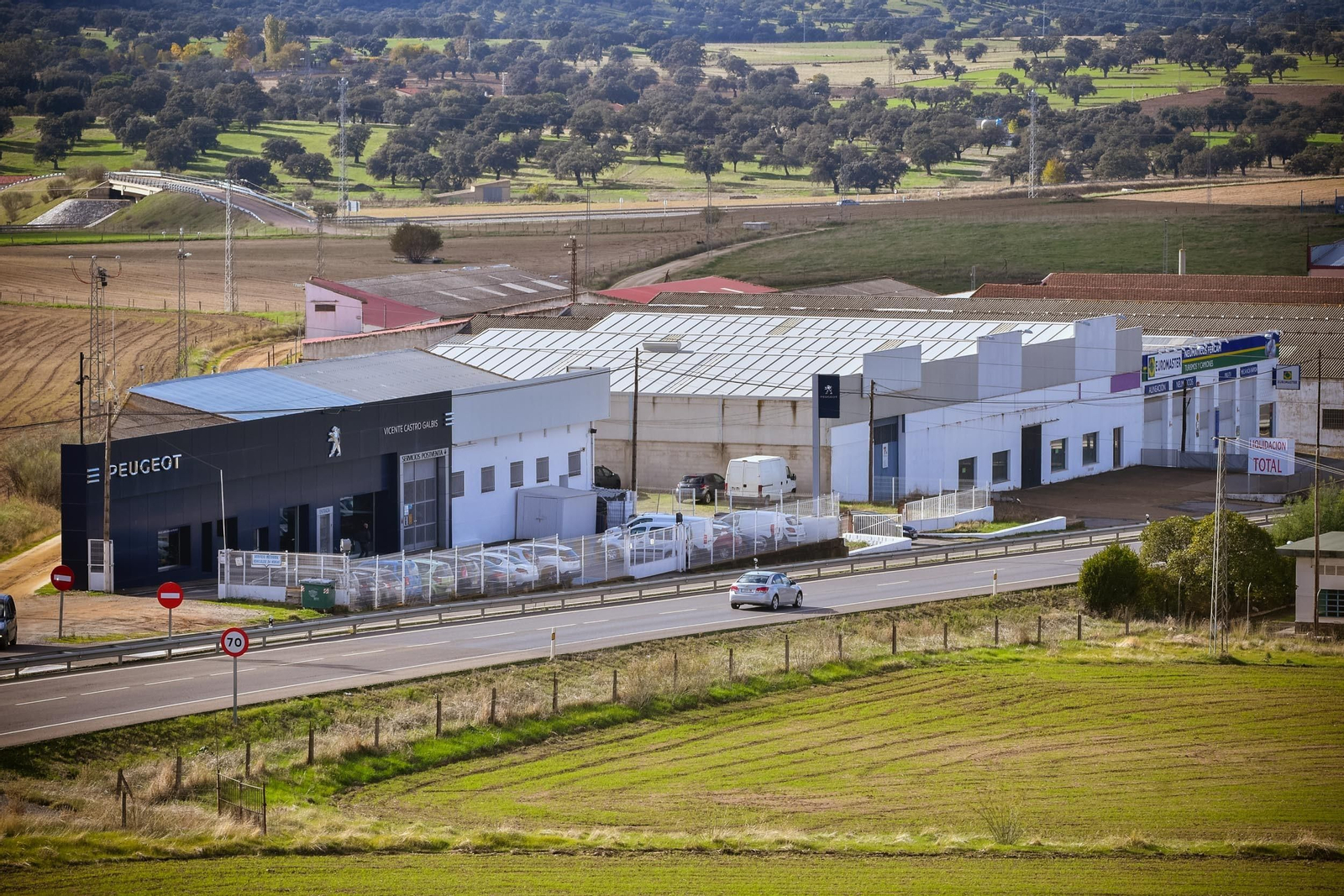 Zona industrial de La Emiliana, en Pozoblanco.