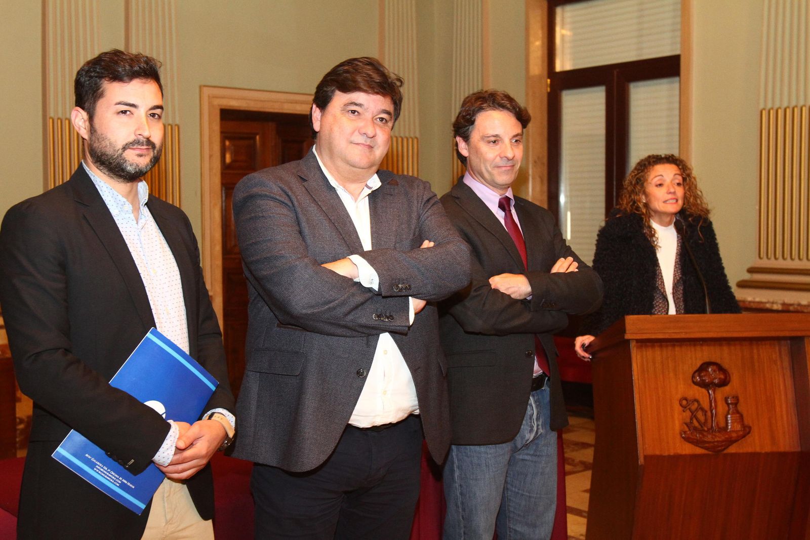 El alcalde, Gabriel Cruz, en un acto celebrado ayer en el Ayuntamiento.
