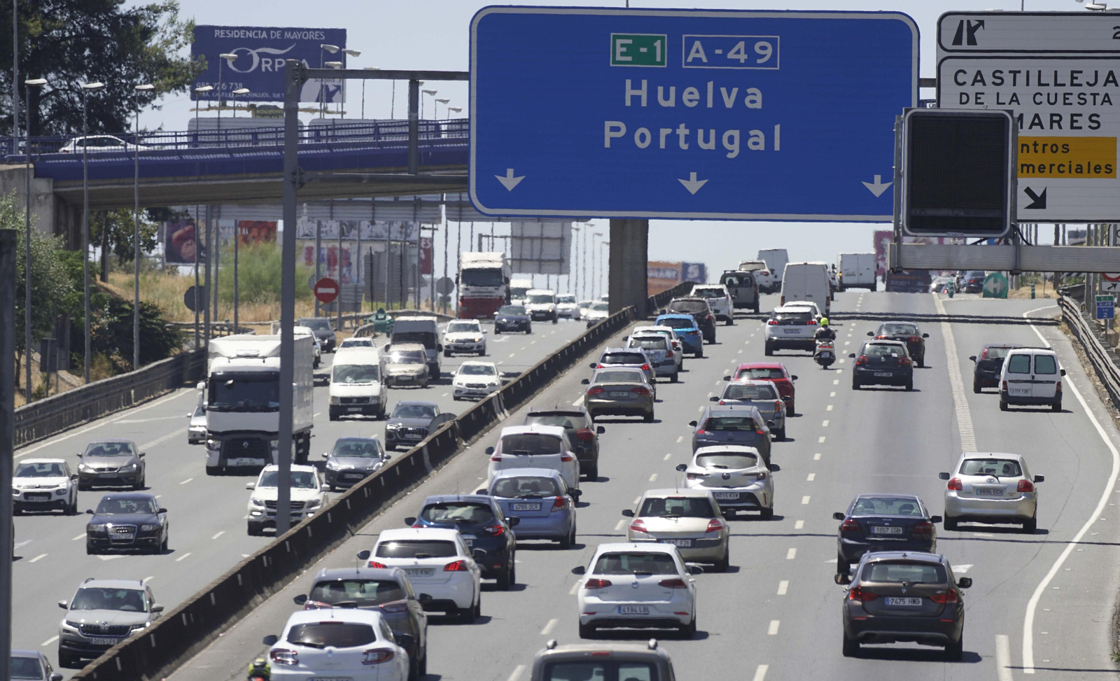 Salida de Sevilla hacia Huelva.