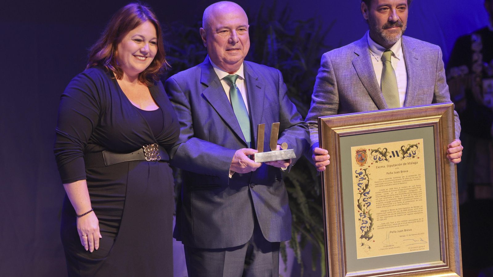 El presidente de la peña flamenca Juan Breva, Pablo Franco.