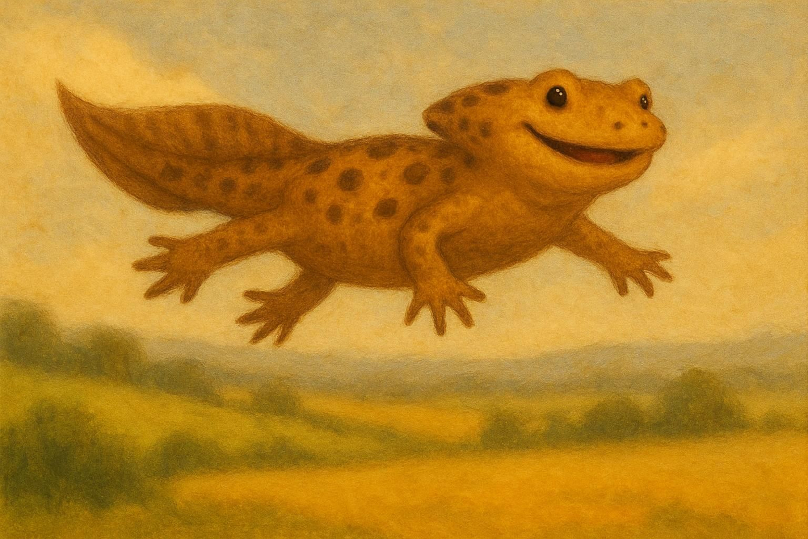 Ilustración de 'El gallipato feliz'