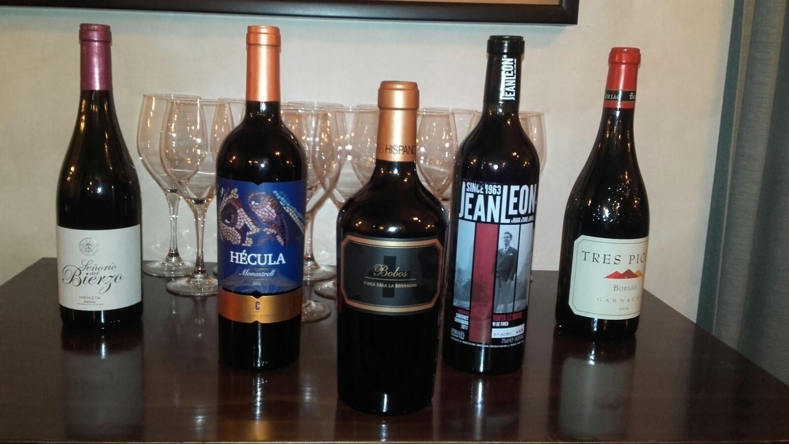 Los vinos catados en el 'Sabor del origen'.