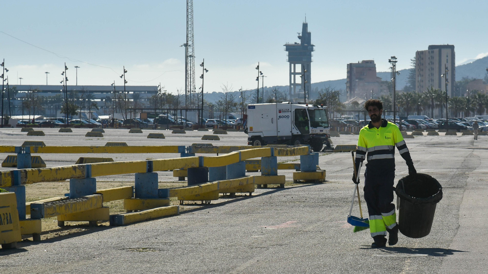 Preparativos para la visita de Juanma Moreno Presidente de la Junta de Andalucía