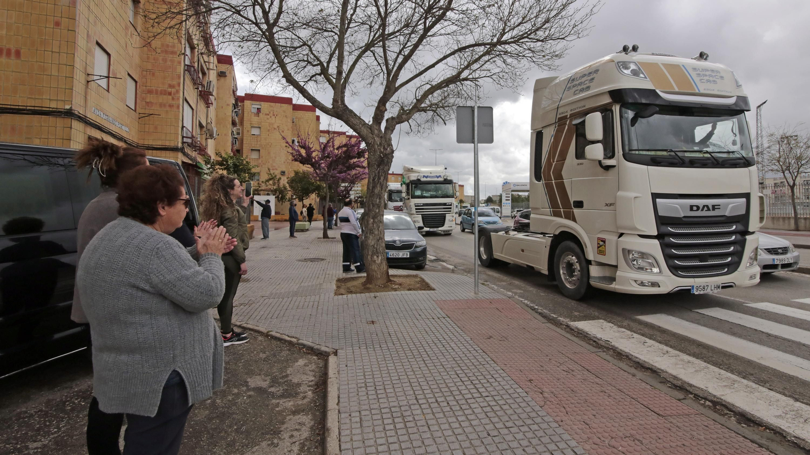 Caravana de transportistas por Jerez