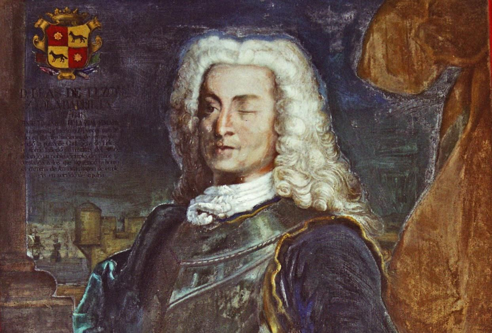 Retrato de  Blas  de  Lezo , conservado en el Museo Naval de  Madrid.