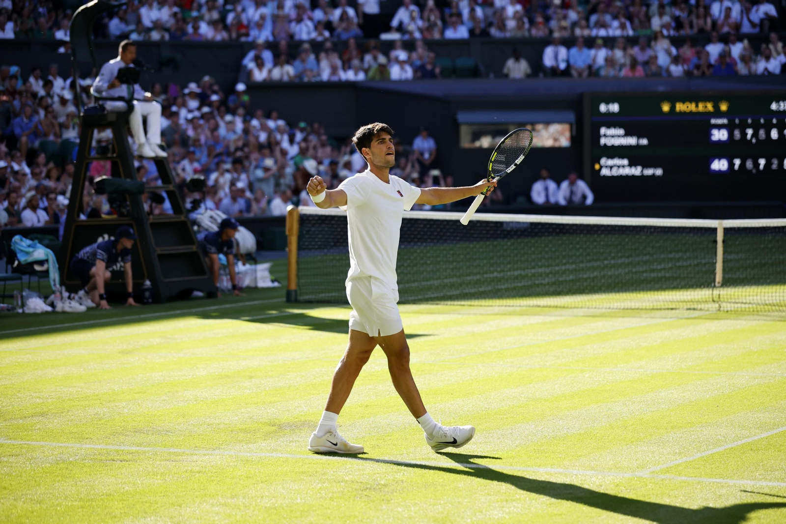 Las imágenes del debut de Alcaraz en Wimbledon y del resto de la jornada