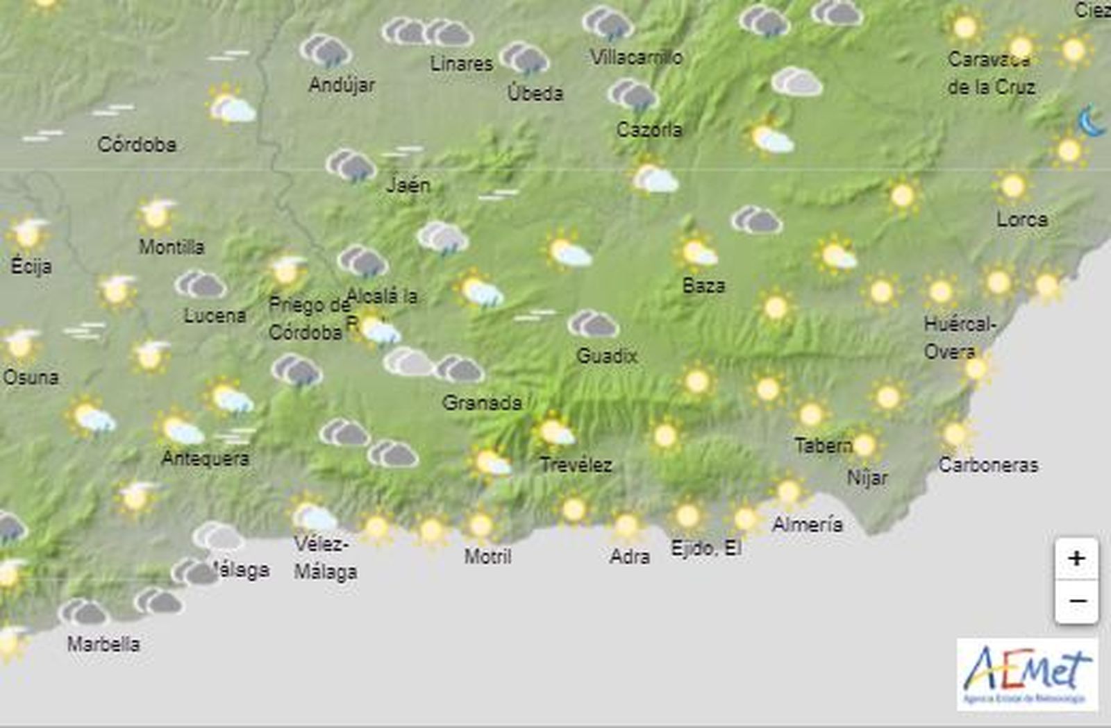 Previsión del tiempo para mañana 4 de enero.