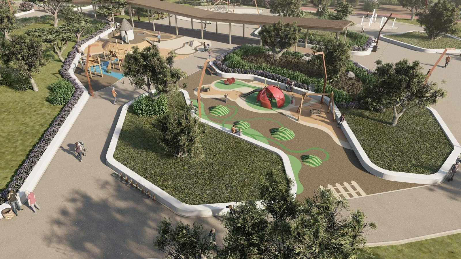 El futuro parque de las familias de Campohermoso, en imágenes