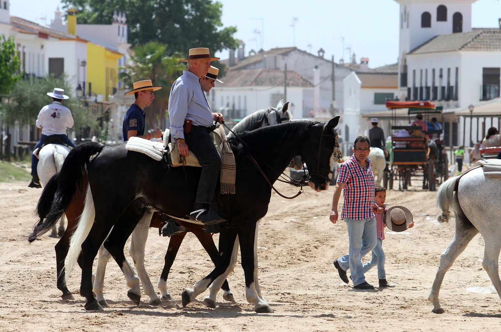 Ambiente en la aldea del Rocío.
