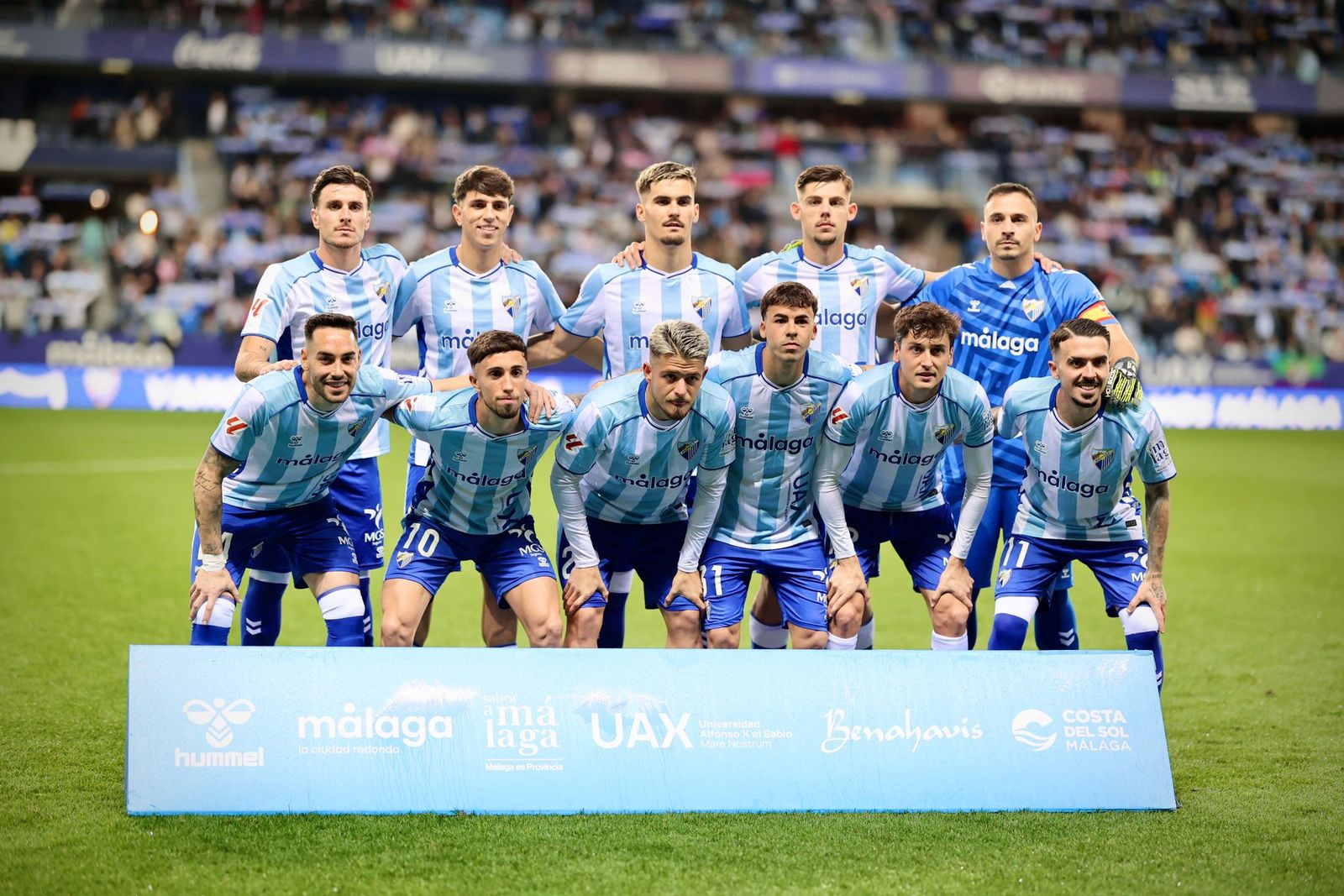 El once del Málaga CF ante el Valladolid.