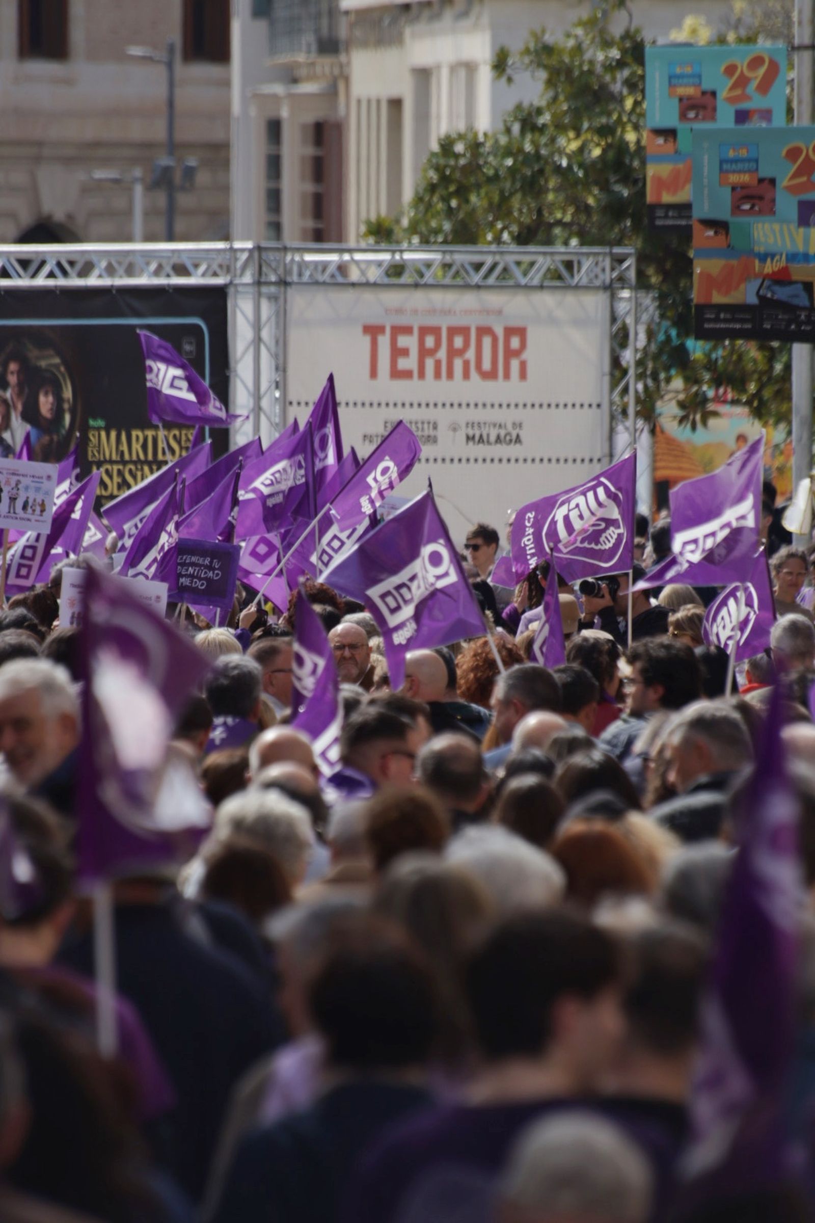 La manifestación del 8M en Málaga, en fotos