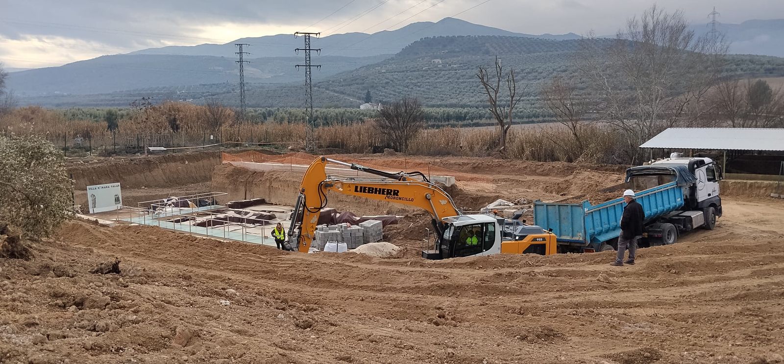 Imagen de los trabajos que se realizan en la Villa Romana de Salar