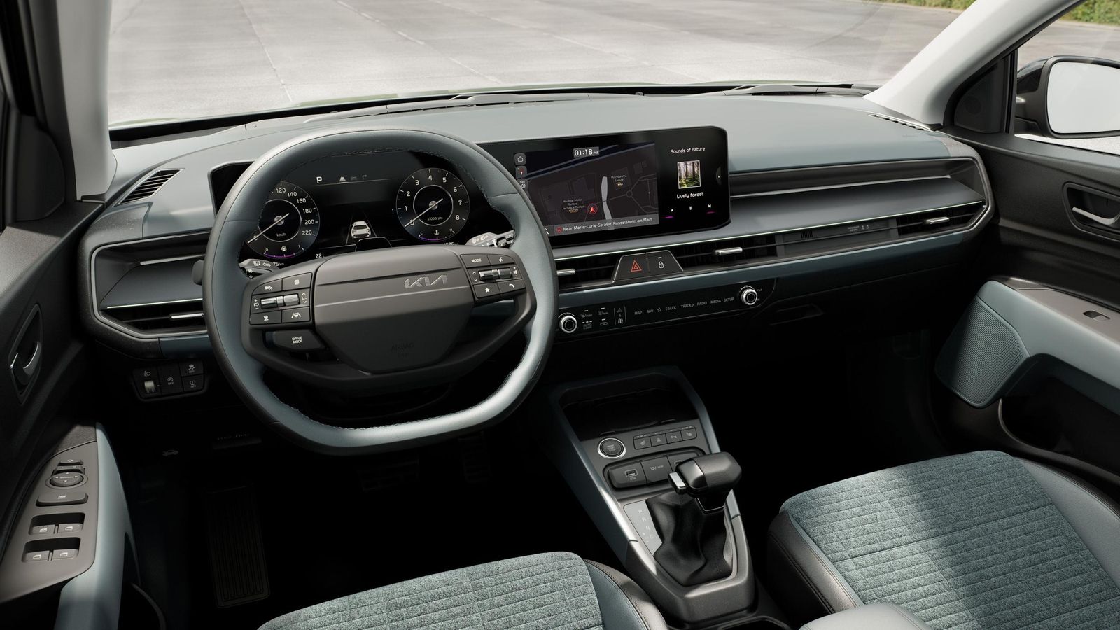 El salpicadero es totalmente nuevo, al estilo de, entre sus hermanos mayores, el Kia Niro.