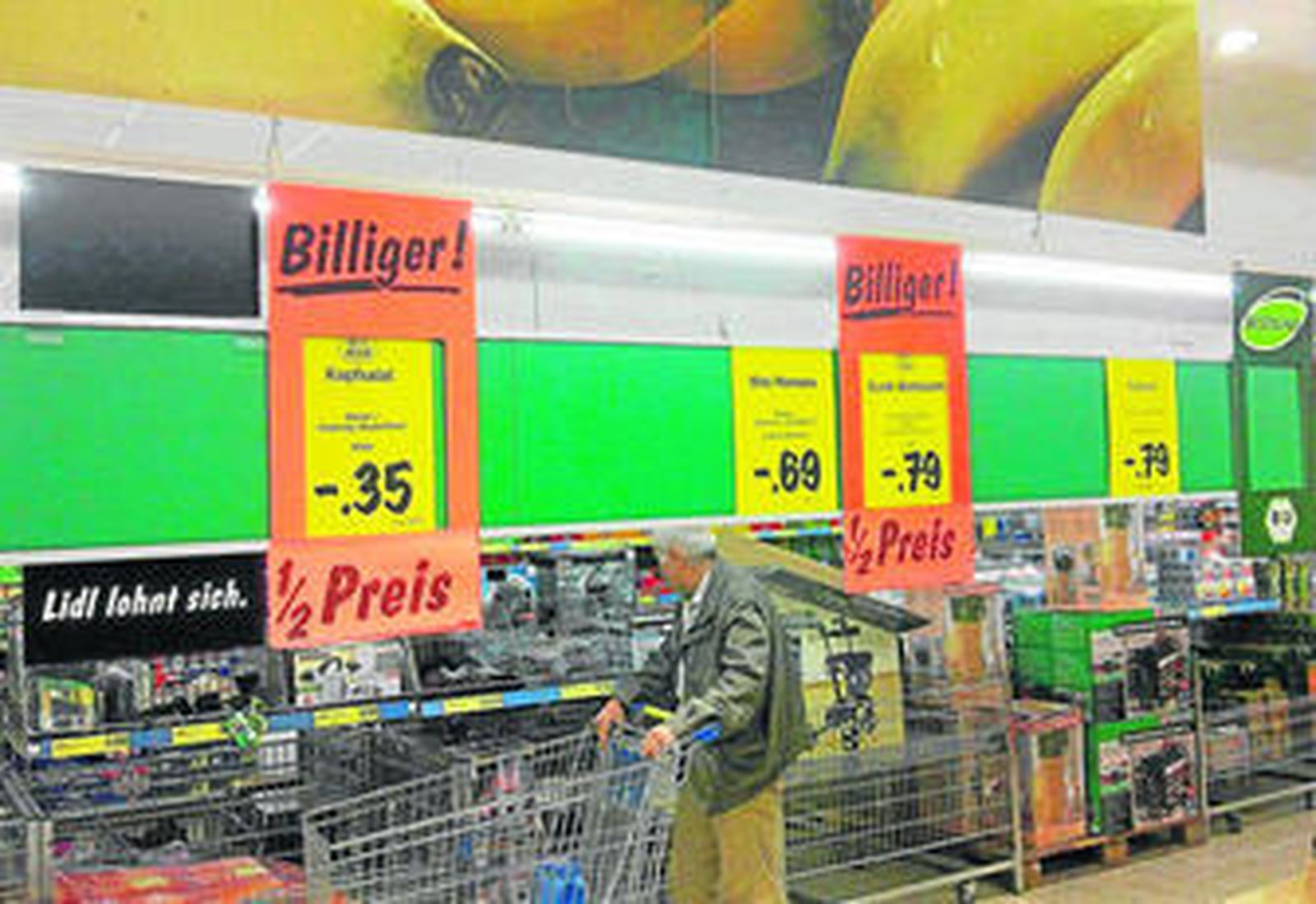 La ensalada alemana se oferta a un 50% menos del precio normal en un supermercado de la cadena Lidl.