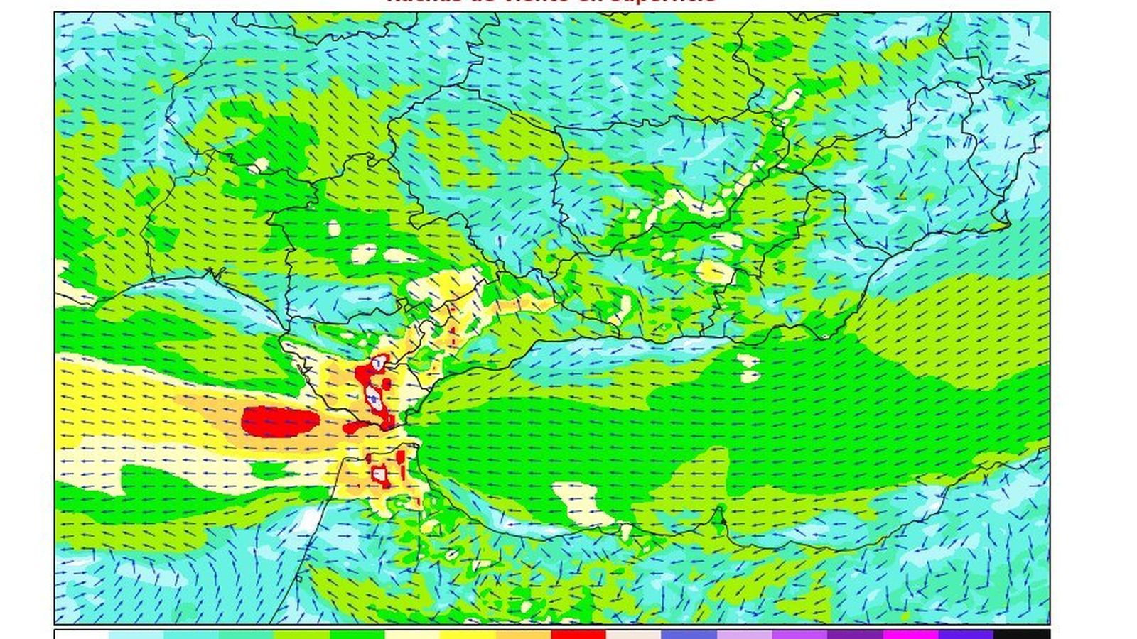 Rachas muy fuertes de levante durante el fin de semana en el Estrecho.