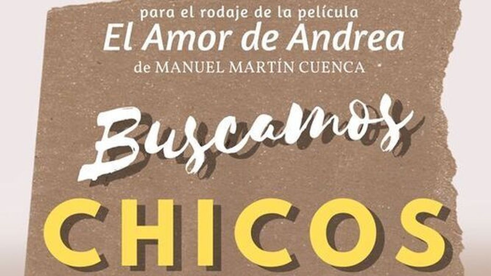 El anuncio del casting.