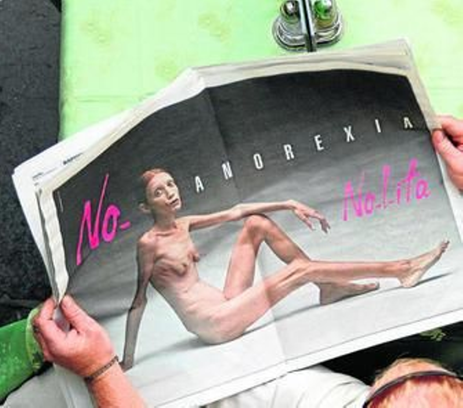 Imagen de una campaña de concienciación sobre el peligro de los trastornos alimenticios.